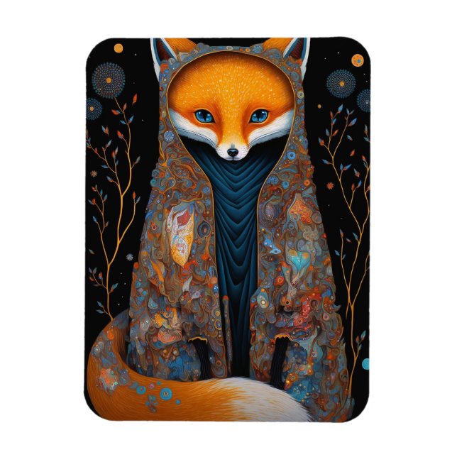 Íman Fox Woodland Fantasy Art Magnet (Vertical)