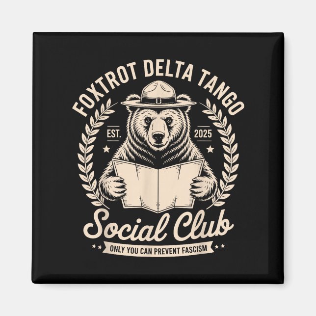Íman Foxtrot Delta Tango Social Club Só Você Pode Preve (Frente)
