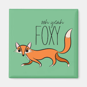 Íman Foxy Cute Fox Slogan