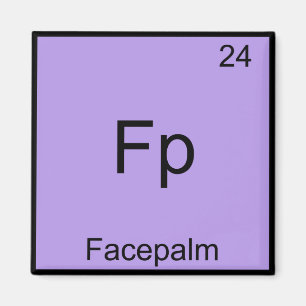 Íman Fp - Facepalm Camiseta de Química Elemento Meme En