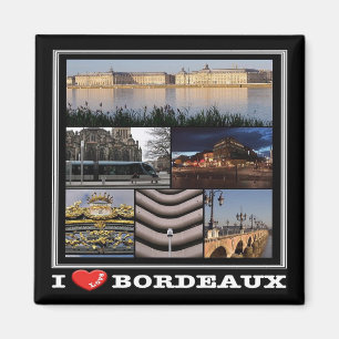 Íman FR - França - Bordeaux - I Love - Collage