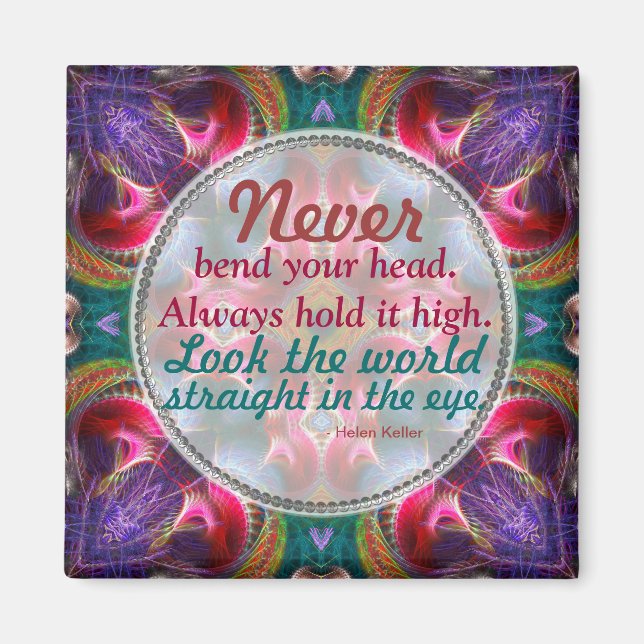 Íman Fractal Art Fantasy Motivation Quote Magnet (Frente)