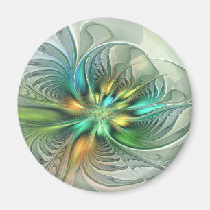 Íman Fractal de Flor Moderna de Fantasy Abstrato