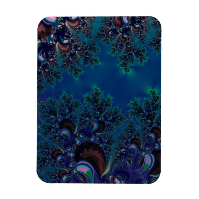 Íman Fractal de Frost Azul-Meia-Noite (Vertical)