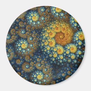 Íman Fractal espiral orgânico azul de "a.lone"