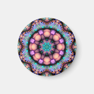 Íman Fractal Mandala Floral Psychedelic