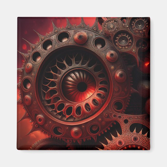 Íman Fractal Mandelbrot Steampunk em Bronze (Frente)
