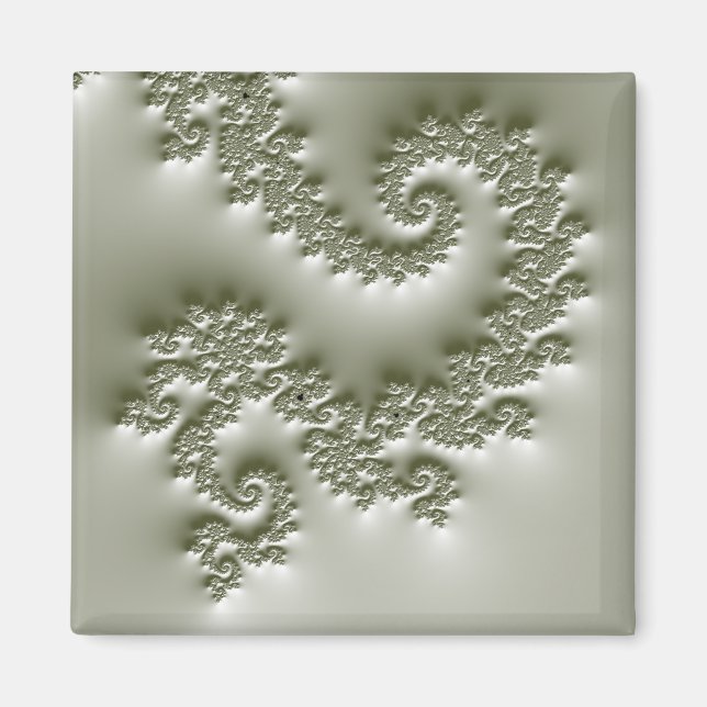 Íman Fractal verde pálido (Frente)