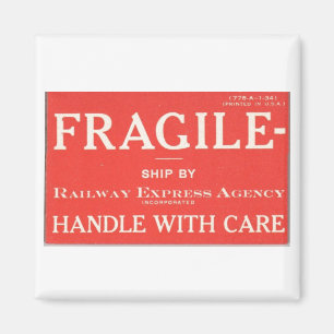 Íman Frágil caminho de ferro