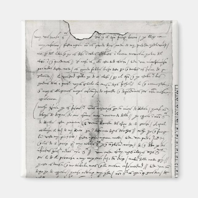 Íman Fragmentação da carta escrita por Christopher (Frente)
