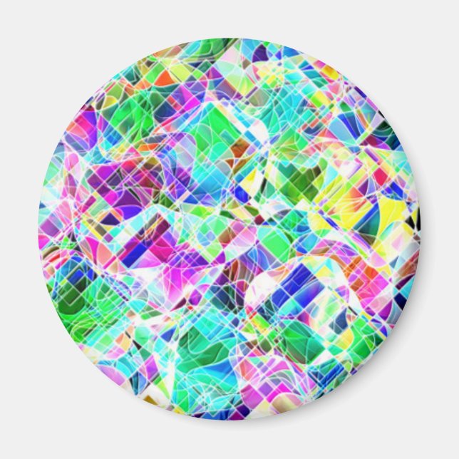 Íman Fragmentos coloridos, design (Frente)