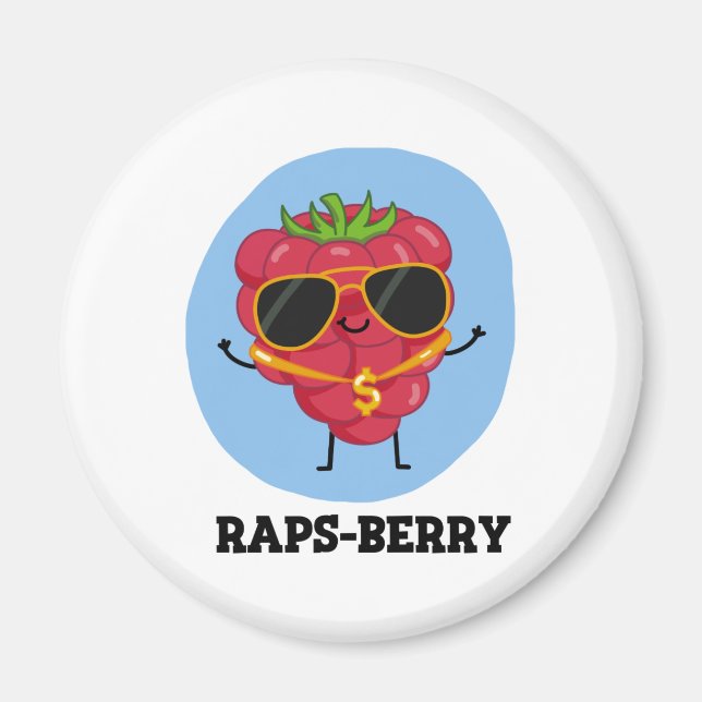 Íman Framboesa Engraçado de rap-berry (Frente)