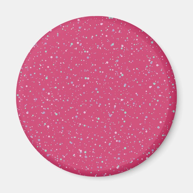 Íman Framboesa Rosa Espetada Pintada Pintada Pintada (Frente)