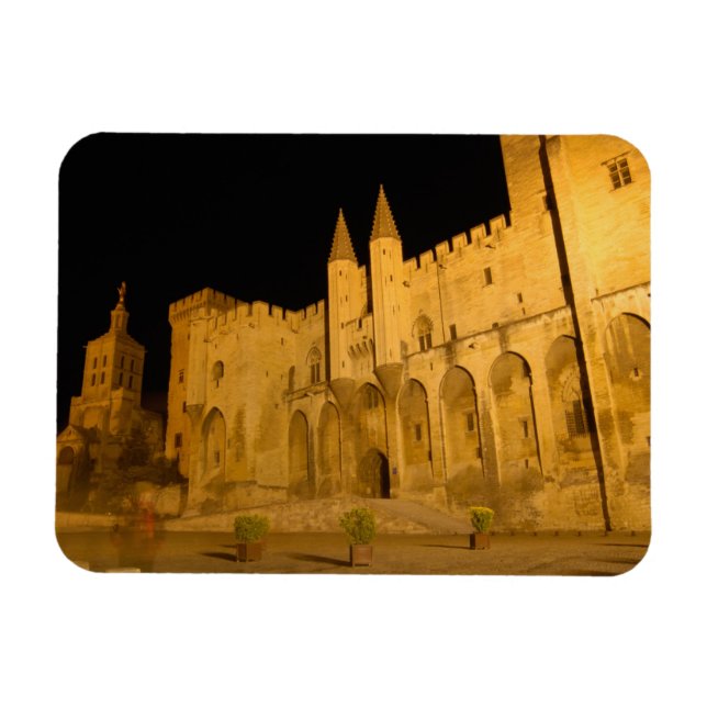 Íman França, Avinhão, Provença, Palácio Papal à noite (Horizontal)