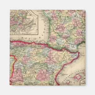 Íman França, Espanha, Portugal Mapa de Mitchell