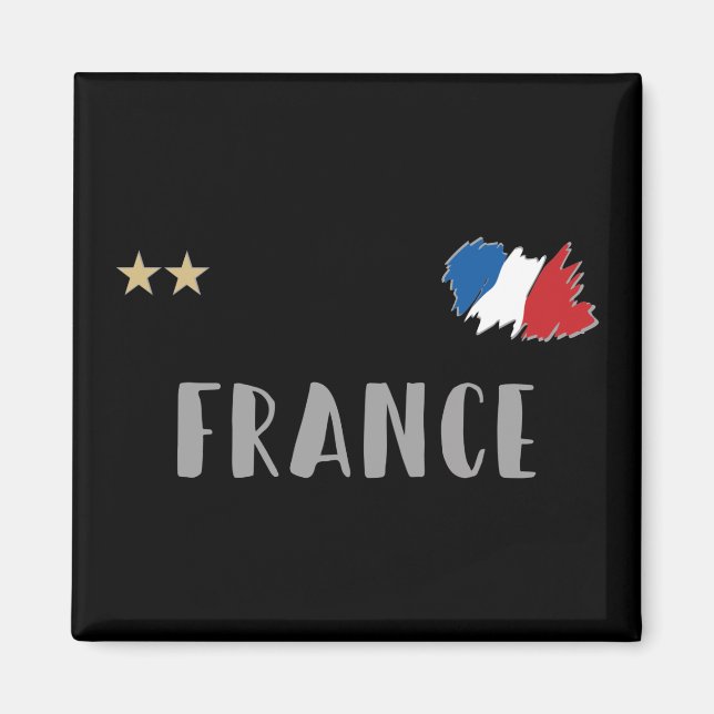 Íman França Futebol Fan Camisa Bandeira Francesa (Frente)