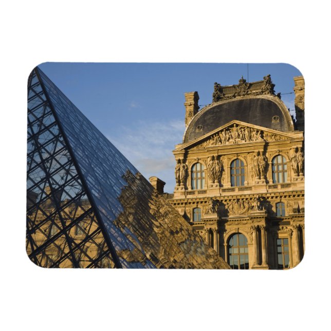 Íman França, Paris, Museu do Louvre e a Pirâmide, (Horizontal)