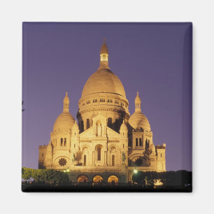 Íman França, Paris, Sacré-Coeur ao crepúsculo.