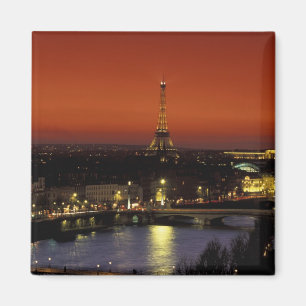 Íman França, Paris Vista do pôr do sol da Torre Eiffel 