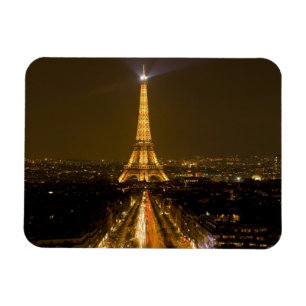 Íman França, Paris. Vista noturna da Torre Eiffel