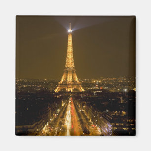 Íman França, Paris. Vista noturna da Torre Eiffel