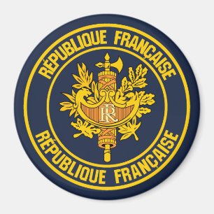 Íman França Round Emblem