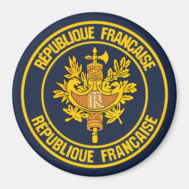 Íman França Round Emblem (Frente)