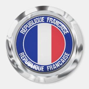 Íman França Round Emblem