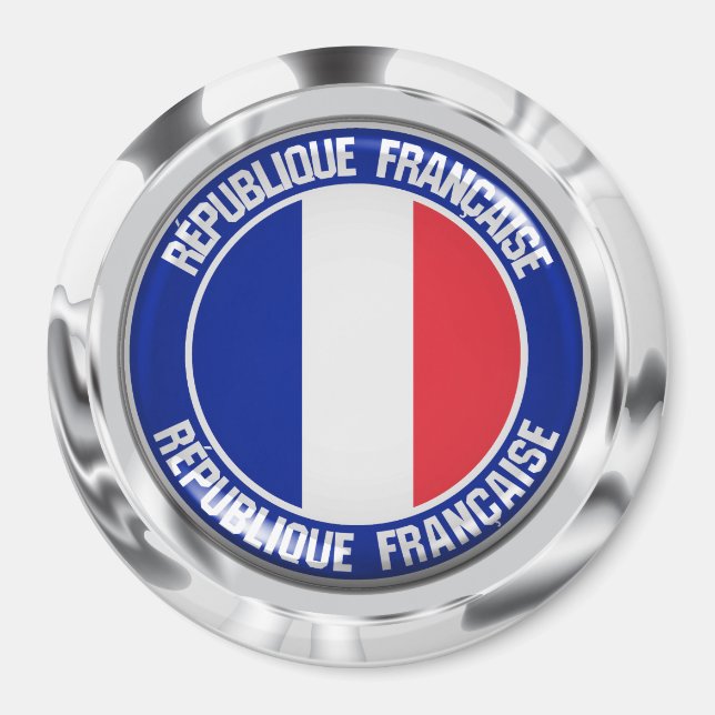 Íman França Round Emblem (Frente)