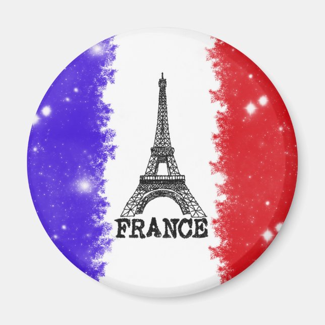 Íman França Round Magnet (Frente)