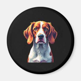 Íman Francês Brittany Spaniel Mãe Pai Cachorro Face Pop