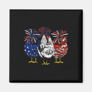 Íman Frango Bandeira Dos EUA Patriota Amante De Frango