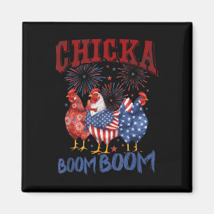 Íman Frango Boom Boom Divertido Patriótico Chicka 4 De