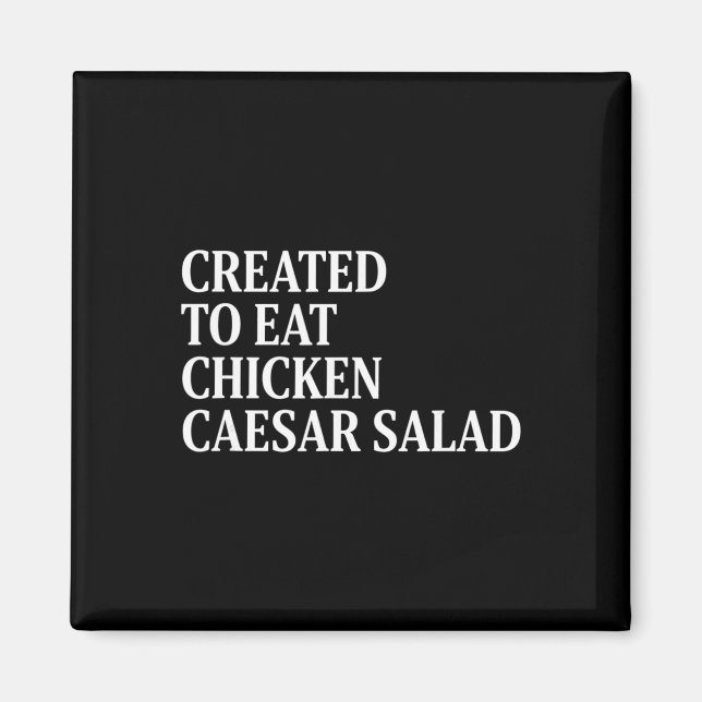 Íman Frango Criado Para Comer Salada Caesar de Frango (Frente)