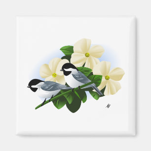 Íman Frango e Flor Dogwood