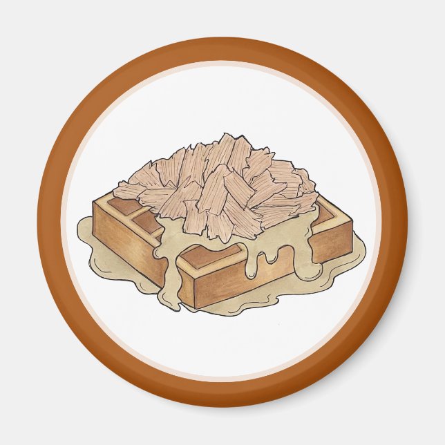 Íman Frango e Waffles, Comida Neerlandesa Amish (Frente)