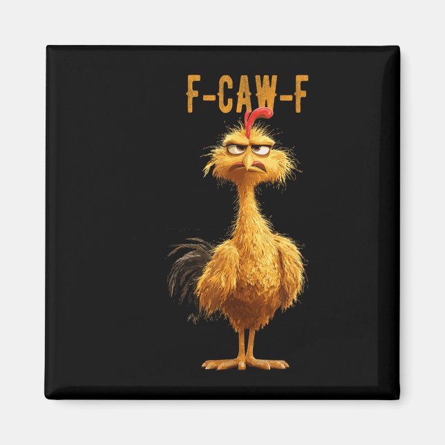 Íman Frango Engraçado-F-caw-f, Galinha Fcawf (Frente)