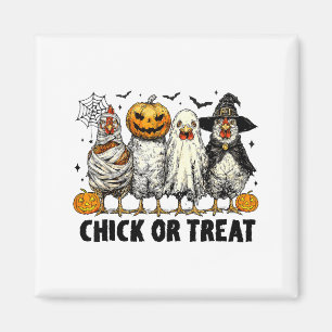 Íman Frango Engraçado ou Tratamento Halloween Bruxa Ass