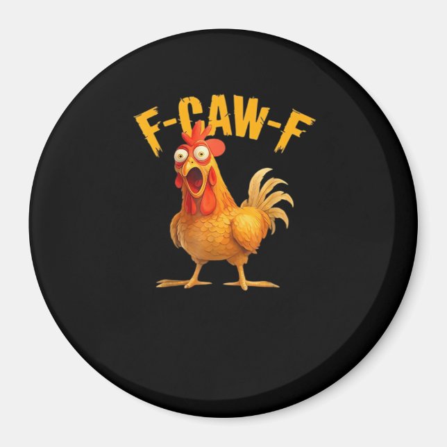Íman Frango F-Caw-F engraçado Frango F-Caw-F Clássico L (Frente)