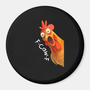 Íman Frango F-Caw-F Engraçado Frango F-Caw-F Criativo C