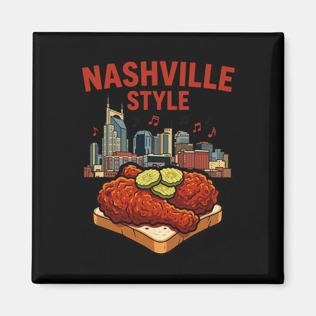 Íman Frango Frito Apimentado Estilo Nashville E Music C (Frente)