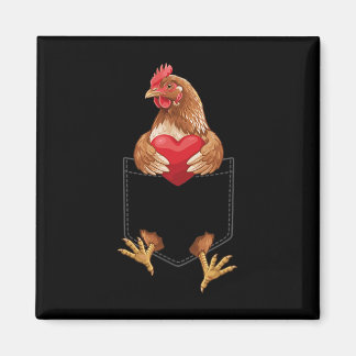 Íman Frango No Bolso Design De Amante De Animais De Faz