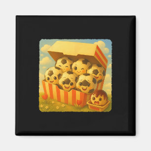 Íman Frango Nuggets de Futebol Fofo Kawaii Divertido Co