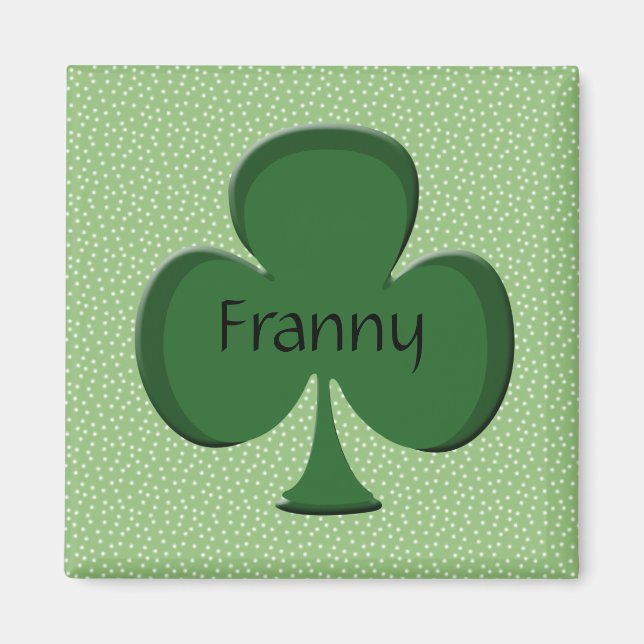 Íman Franny Shamrock Name Magnet (Frente)