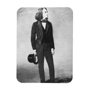 Íman Franz Liszt (1811-86) 1856 (litho) (foto de b/w)