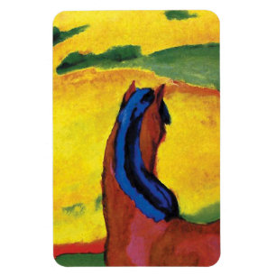 Íman Franz Marc - Cavalo numa pintura de paisagem