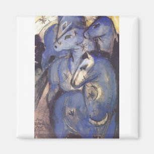 Íman Franz Marc - torre do Equestrian azul dos cavalos