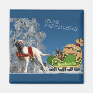 Íman Französische Bulldoggen und Mastiff Magnet