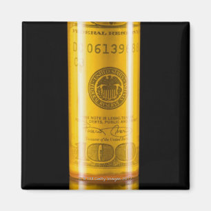 Íman Frasco de receita com cem dólares de fatura