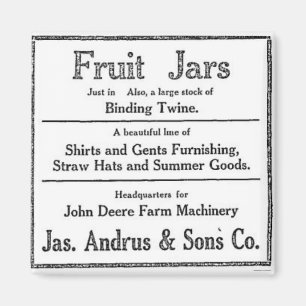 Íman Frascos da fruta do vintage para a venda Dixie Ut